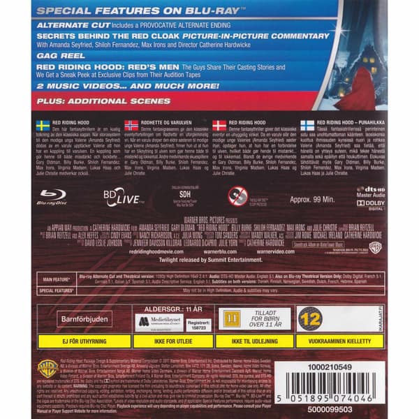 Red Riding Hood Blu-Ray (Begagnad)