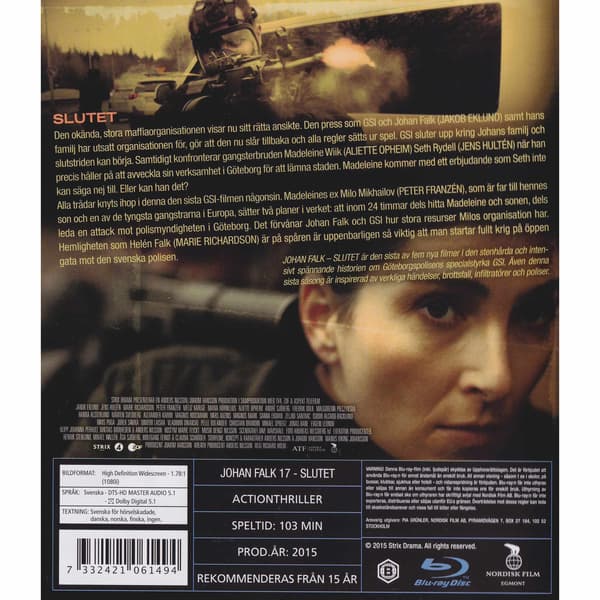 Johan Falk Slutet Blu-Ray (Brukt)