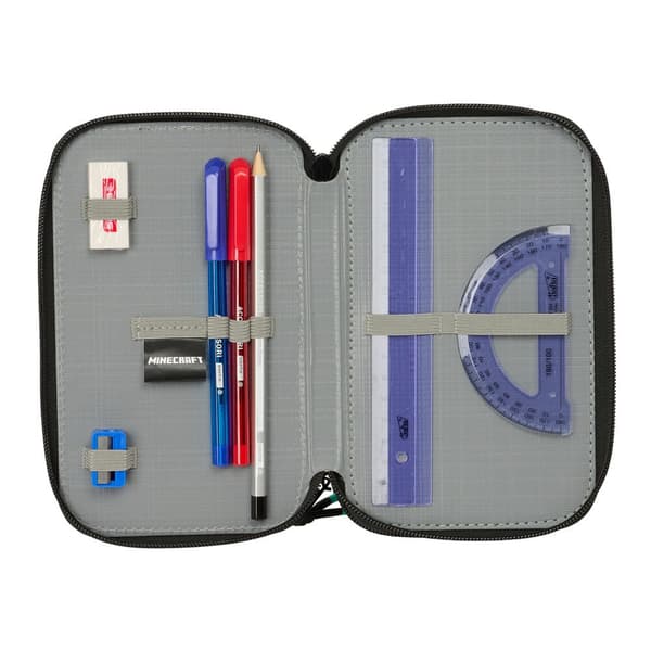Minecraft Screen triple pencil case 37pcs