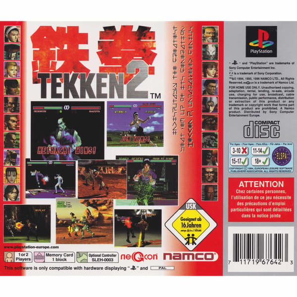 Tekken 2 Playstation 1 PS1 Platinum (Brukt)