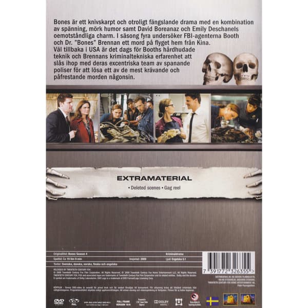 Bones Säsong 4 DVD (Begagnad)