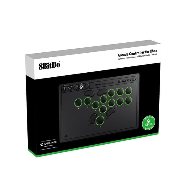 8BitDo Arkadkontroller Xbox & PC Svart