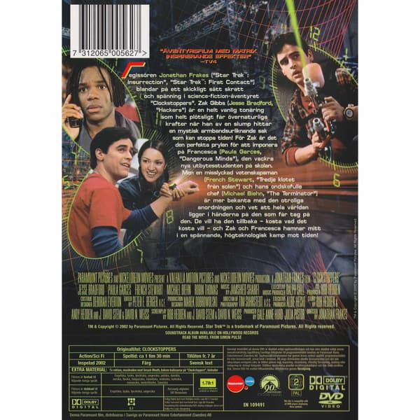 Clockstoppers DVD (Käytetty)