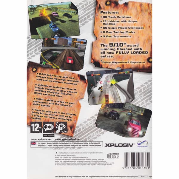 Mashed Fully Loaded Playstation 2 PS2 (Brugt)