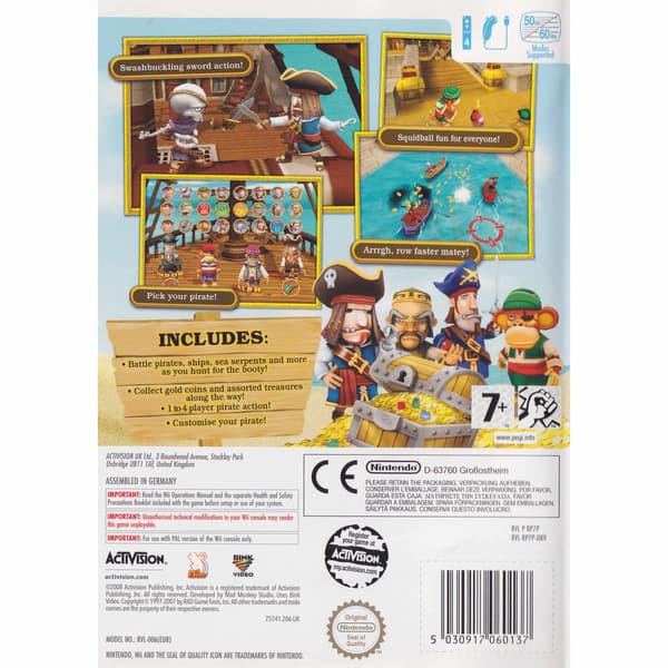 Pirates Hunt for the Blackbeards Booty Nintendo Wii (Brukt)