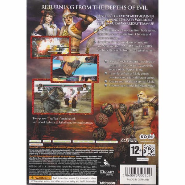 Warriors Orochi 2 Xbox 360 (Begagnad)