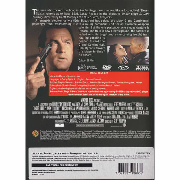Under Siege 2 Dark Territory DVD (Käytetty)