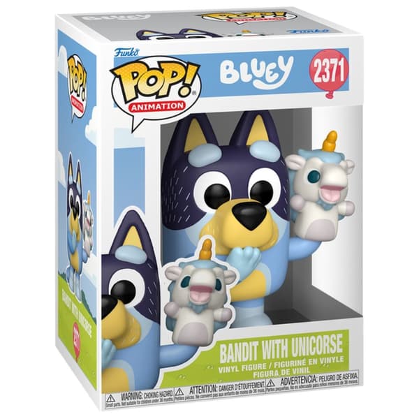 POP figure Bluey Bandit with Unicourse