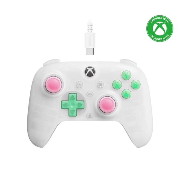 8BitDo Ultimate Mini Langallinen Xbox-ohjain Läpinäkyvä Valkoinen