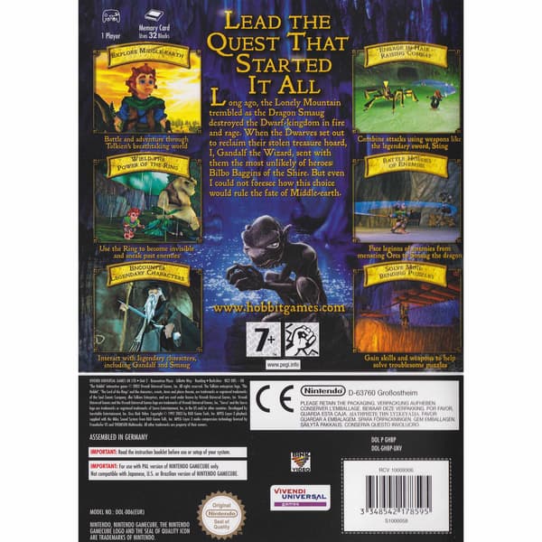 The Hobbit Nintendo Gamecube (Käytetty)
