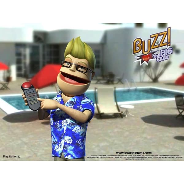 Buzz The Big Quiz Playstation 2 PS2 Bundle Copy Nordic (Brukt)