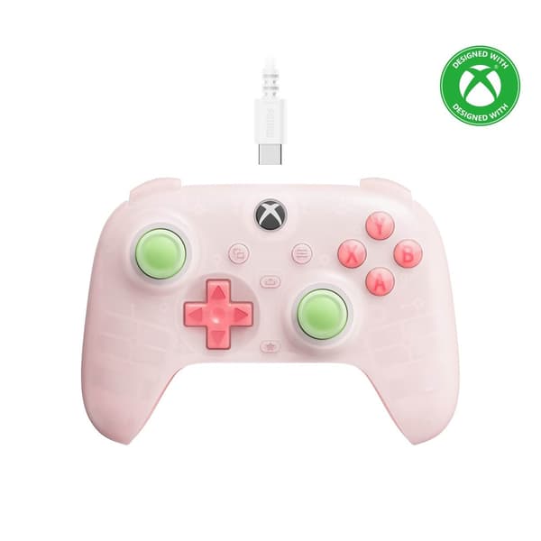 8BitDo Ultimate Mini Trådbunden Xbox-handkontroll Transparent Rosa