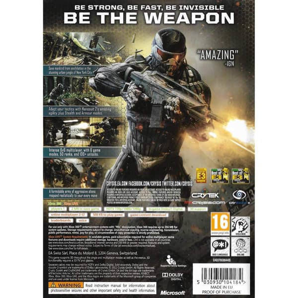 Crysis 2 Xbox 360 Classics