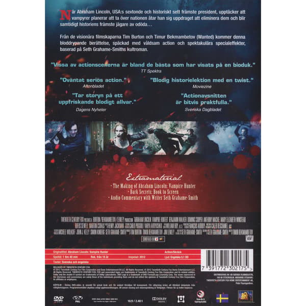 Abraham Lincoln Vampire Hunter DVD (Begagnad)