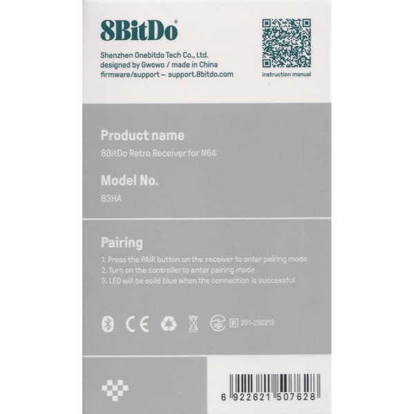 8BitDo Retro Receiver Nintendo 64:lle