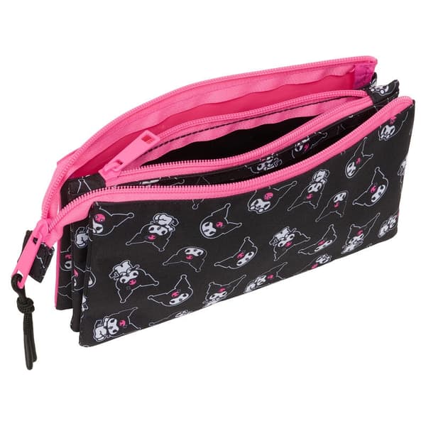 Hello Kitty Kuromi triple pencil case