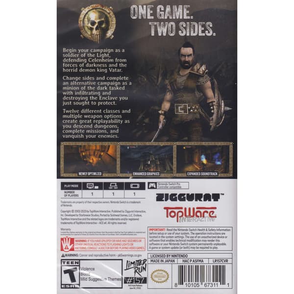 Enclave HD Nintendo Switch Limited Run IMPORT