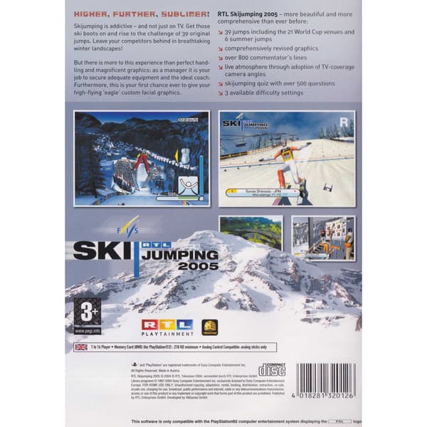 RTL Ski Jumping 2005 Playstation 2 PS2 (Brugt)