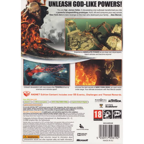 Prototype 2 Xbox 360 (Brugt)
