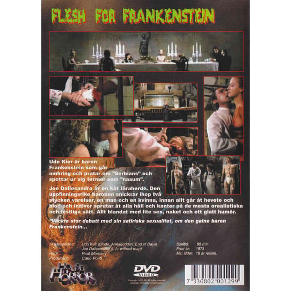 Flesh for Frankenstein DVD (Käytetty)