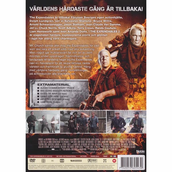 The Expendables 2 DVD (Brukt)