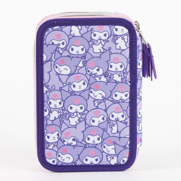 Hello Kitty Kuromi triple pencil case