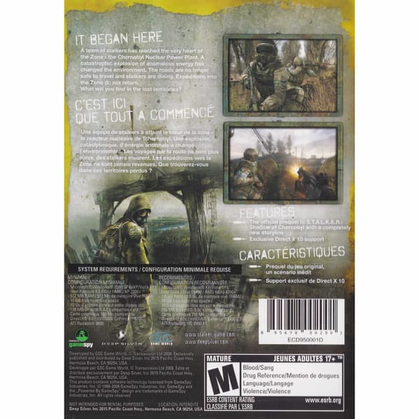Stalker Clear Sky Prologue PC DVD (Käytetty)