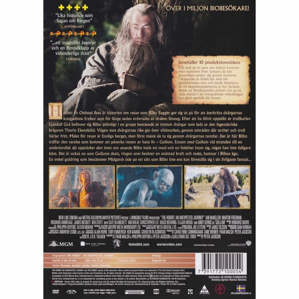 Hobbit En oväntad resa DVD (Brukt)