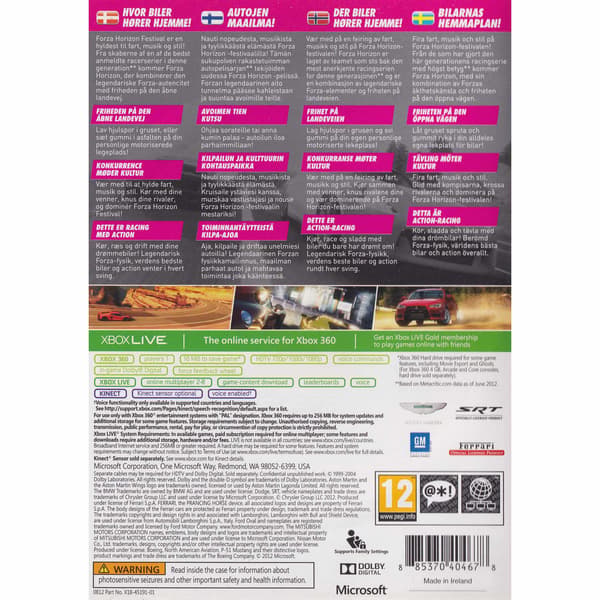 Forza Horizon Xbox 360 Nordic (Brukt)