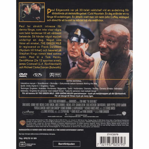 The Green Mile DVD (Brukt)