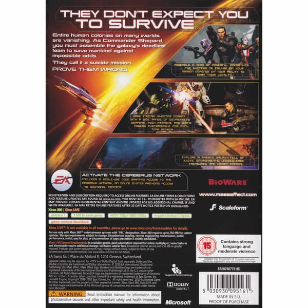 Mass Effect 2 Xbox 360 Classics (Käytetty)