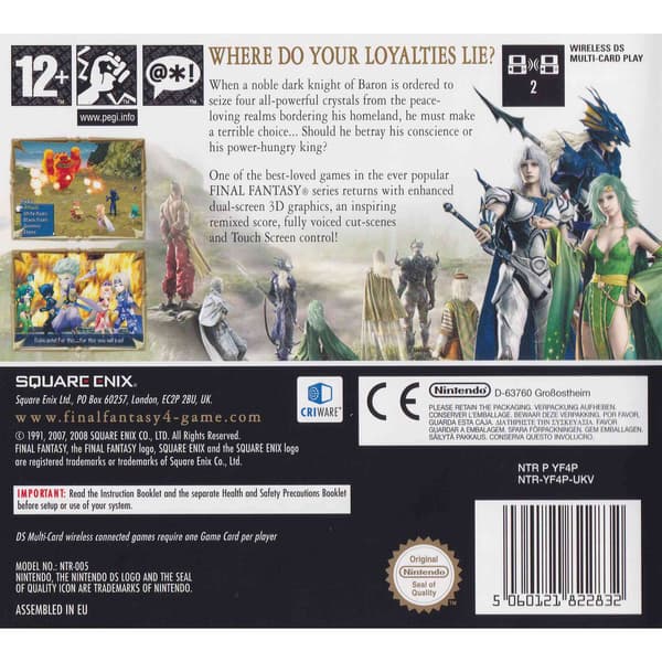 Final Fantasy IV Nintendo DS (Brukt)