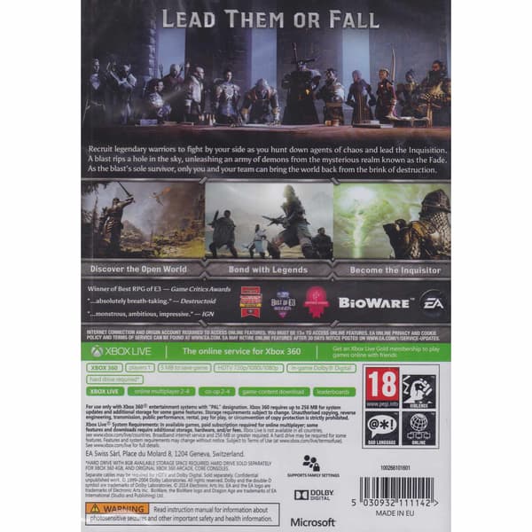 Dragon Age Inquisition Xbox 360