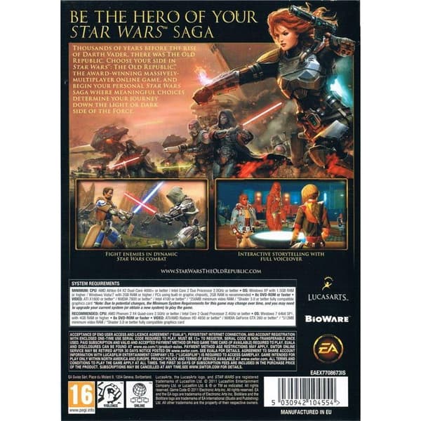 Star Wars The Old Republic PC DVD (Begagnad)