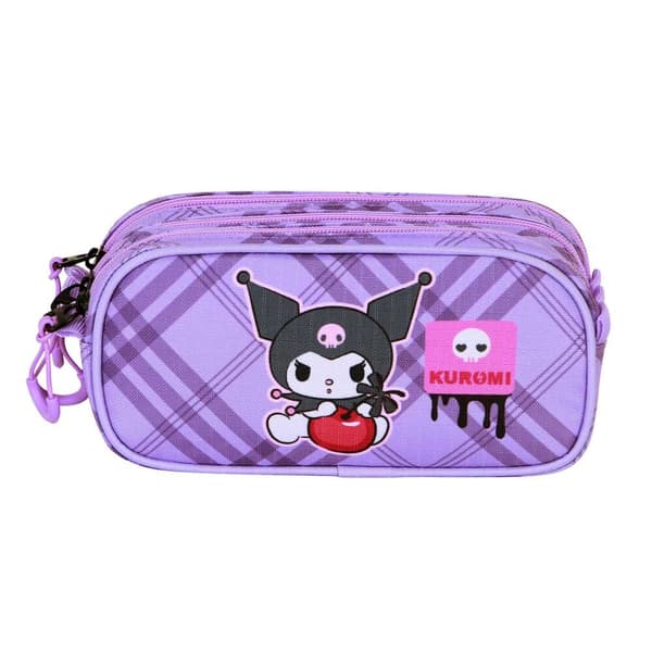 Hello Kitty Kuromi triple pencil case