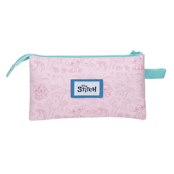 Disney Stitch Beach & Love triple pencil case
