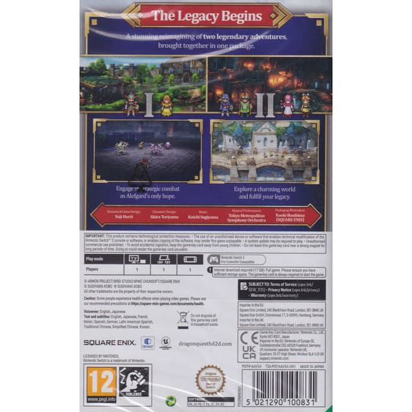 Dragon Quest I & II HD-2D Remake Nintendo Switch 2