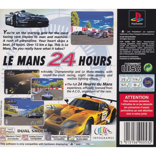 Le Mans 24 Hours Playstation 1 PS1 (Begagnad)