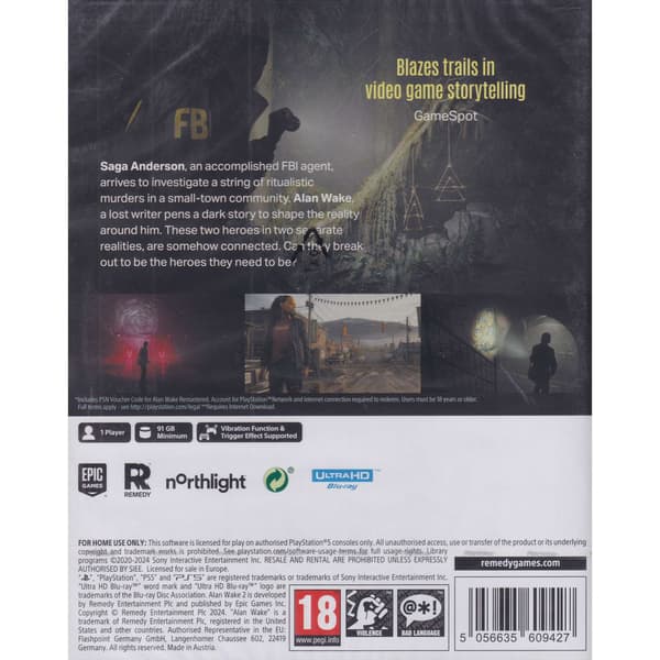 Alan Wake II Deluxe Edition Playstation 5 PS5