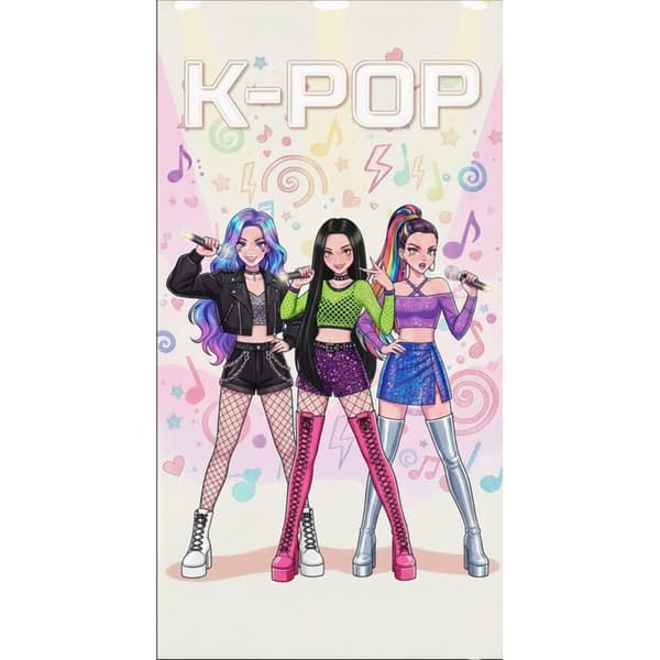 K-Pop Mikrokuituinen Rantapyyhe 70x140 cm