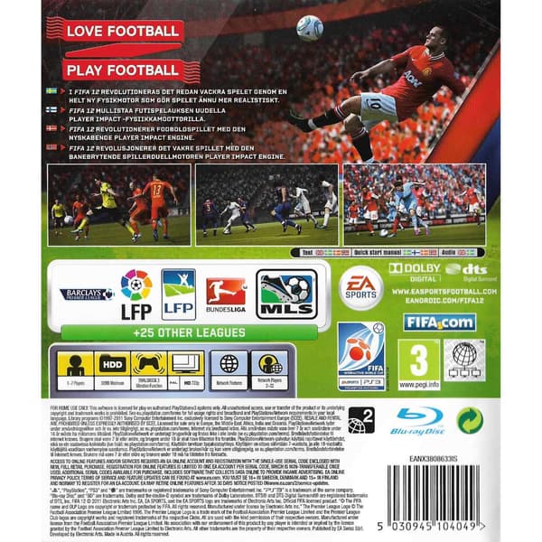 FIFA 12 Playstation 3 PS3 Nordic (Brukt)