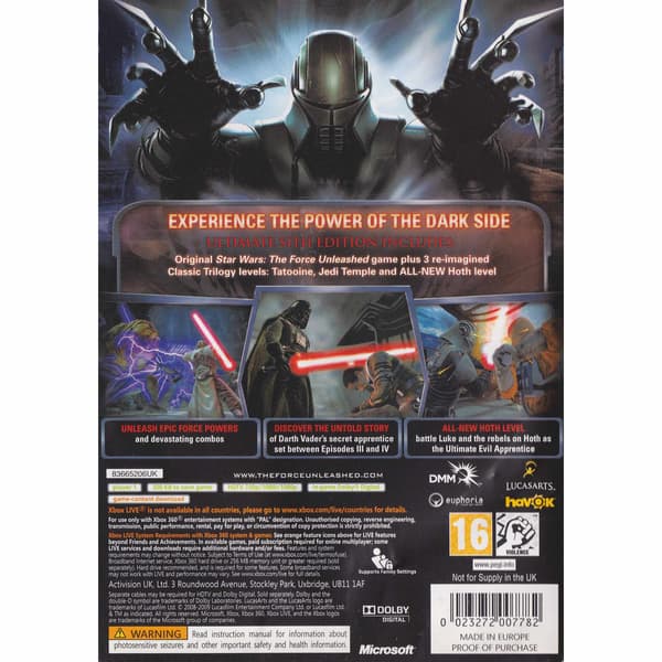 Star Wars The Force Unleashed Ultimate Sith Edition Xbox 360 (Begagnad)