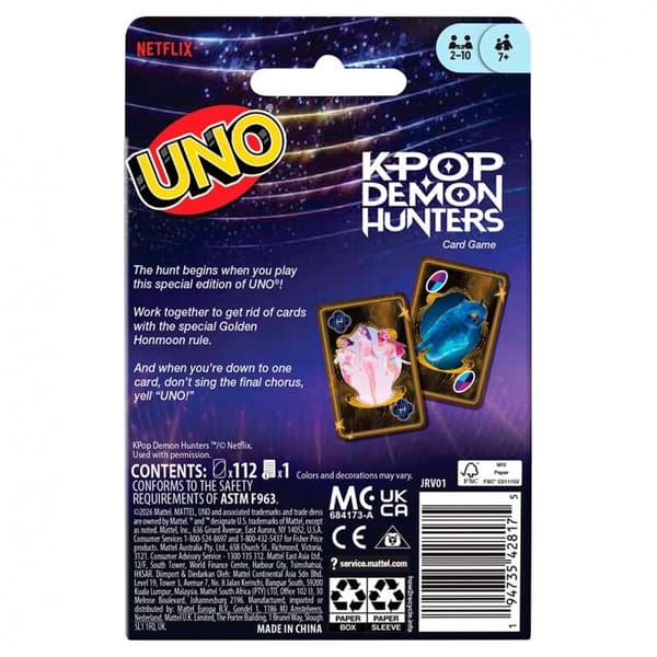 UNO KPop Demon Hunters card game