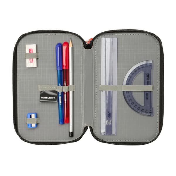 Minecraft Graffiti triple pencil case 37pcs