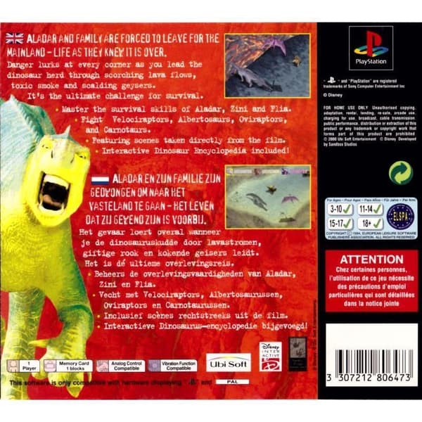 Disneys Dinosaur Playstation 1 PS1 (Brukt)
