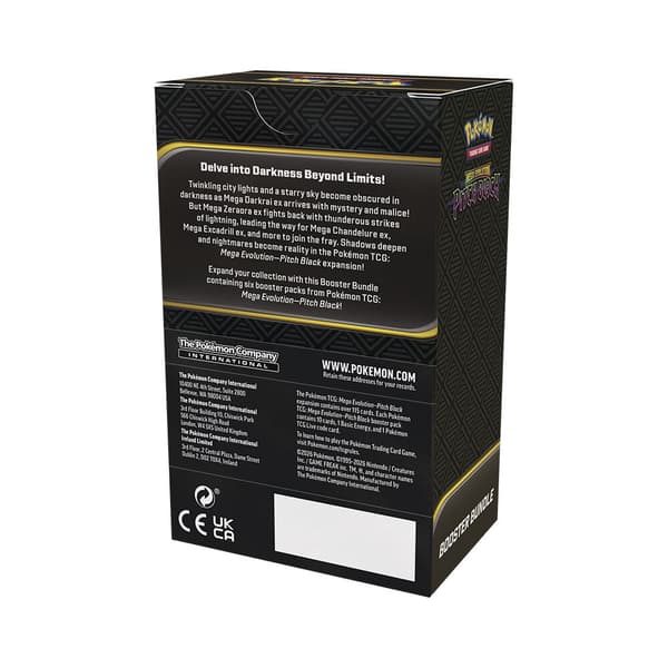 English Pokemon Pitch Black Mega Evolution Expansion Booster Bundle Card game