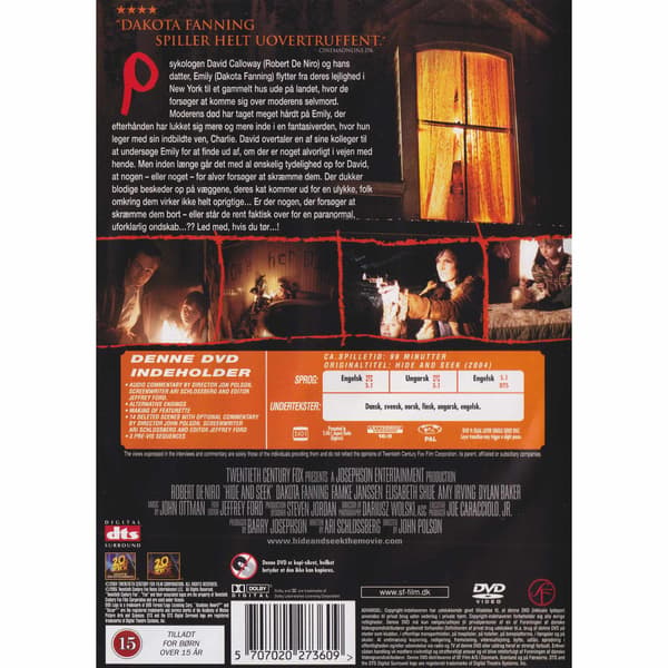 Hide and Seek DVD (Begagnad)