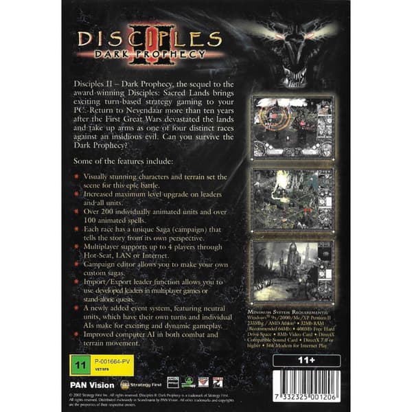 Disciples II Dark Prophecy PC CD (Brukt)