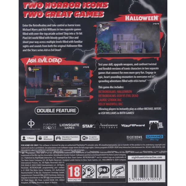 Halloween & Ash vs Evil Dead RetroRealms Double Feature Playstation 5 PS5