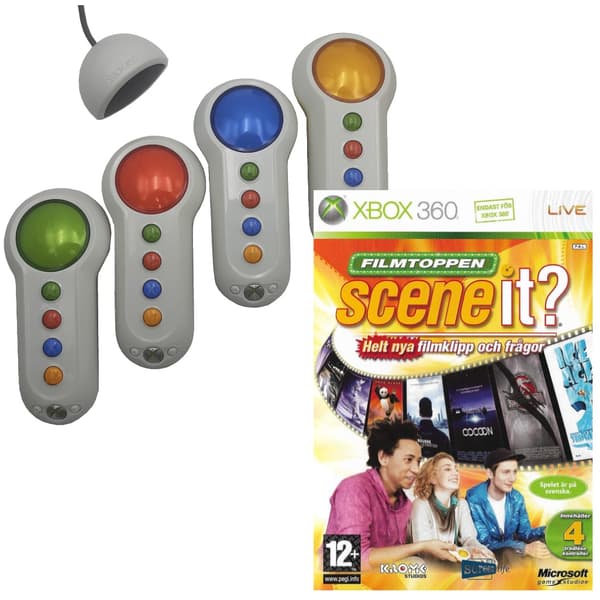 Big Button Pads Buzzers + Scene it Xbox 360 (Brukt)